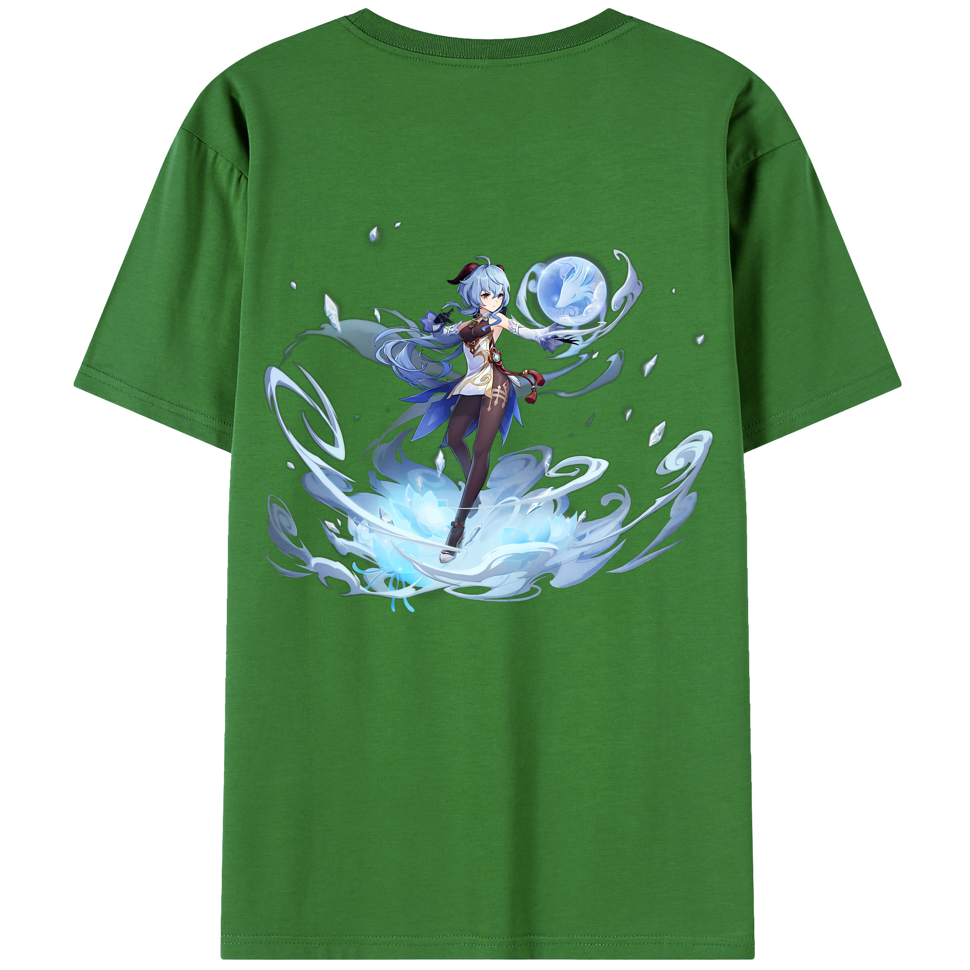 げんし神 甘雨 かんう genshin Ganyu レディース半袖Tシャツ(バックプリント)